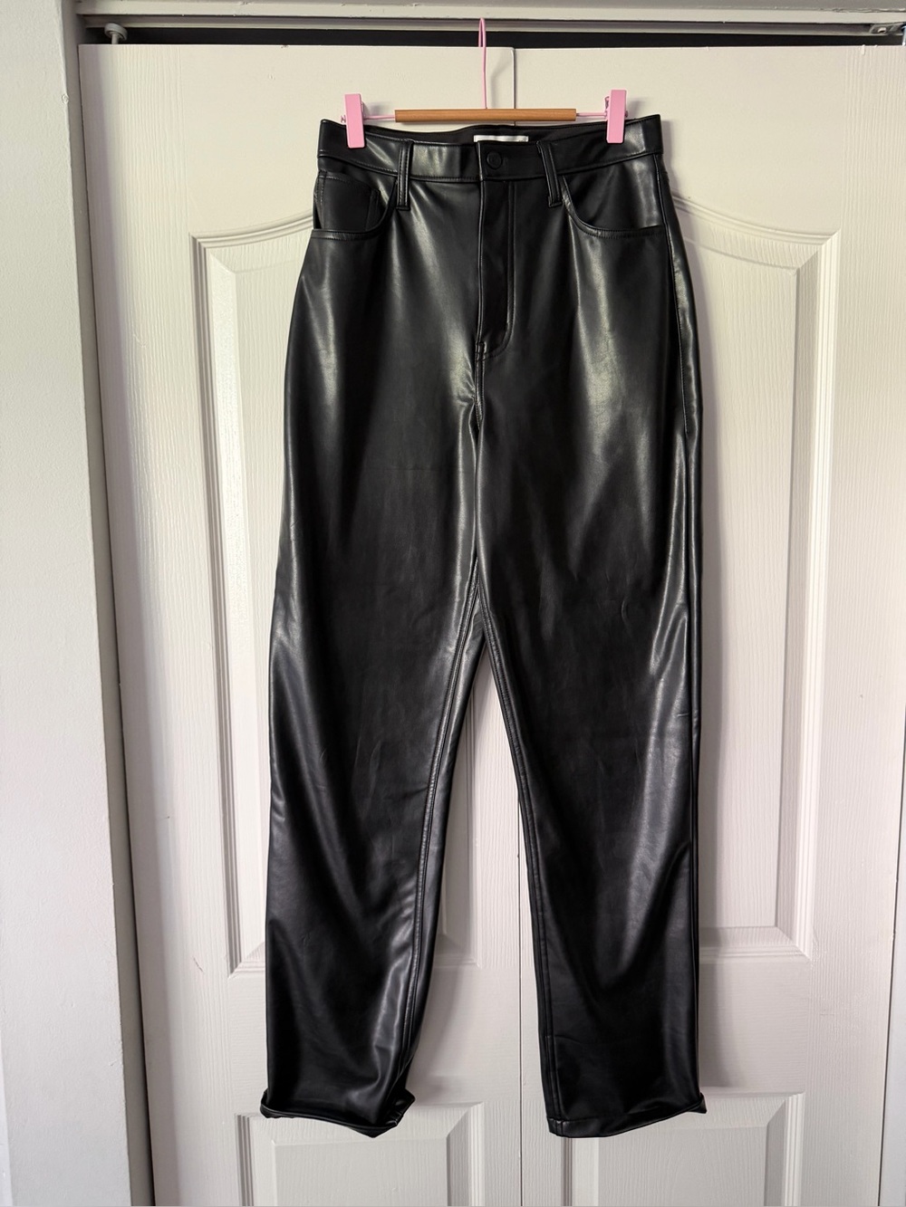 Abercrombie & Fitch Black Faux Leather Skinny Pants
